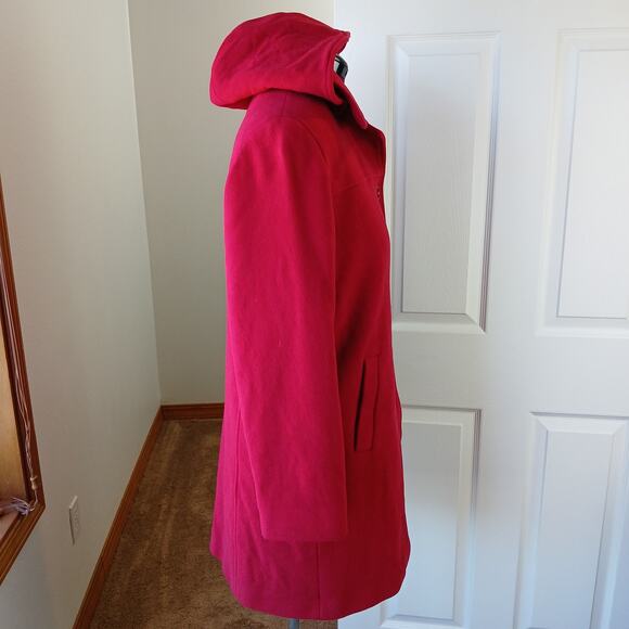 Collection by Gallery Little Red Riding Hooded Peacoat Large wool blend buttons - Picture 5 of 14